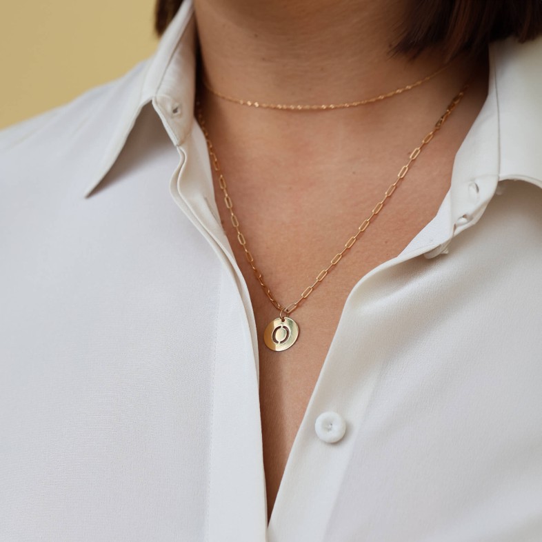 Letter O Gold Charm - 15 mm