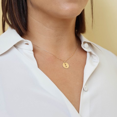 Letter I Gold Charm - 15 mm