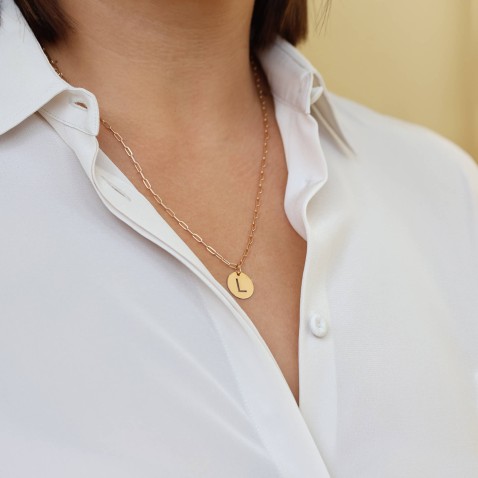 Letter L Gold Charm - 15 mm