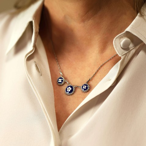 Portuguese Roses | Enamel Necklace