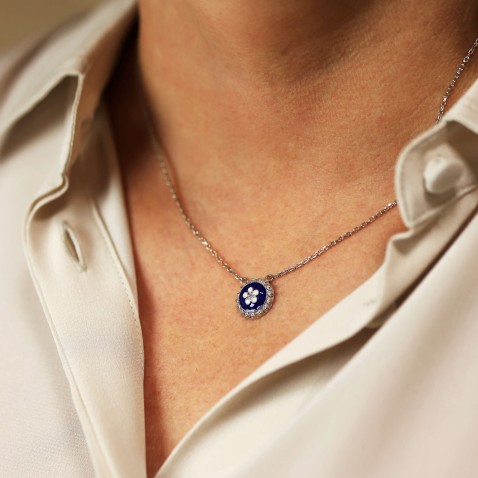 Portuguese Roses | Enamel Necklace L