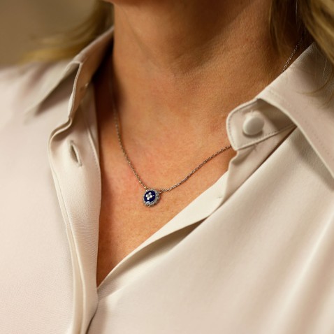 Portuguese Roses | Enamel Necklace M