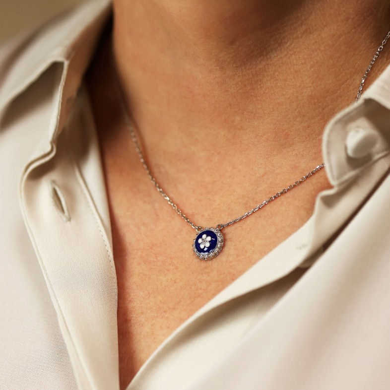 Portuguese Roses | Enamel Necklace L