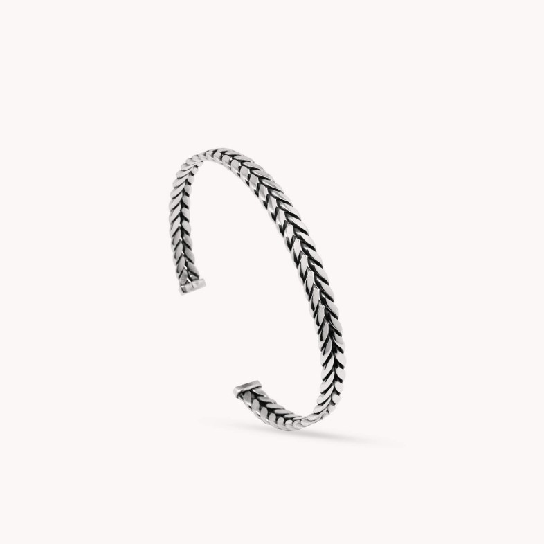 Silver Link Bangle Bracelet