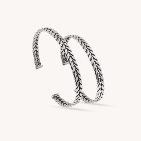 Silver Link Bangle Bracelet