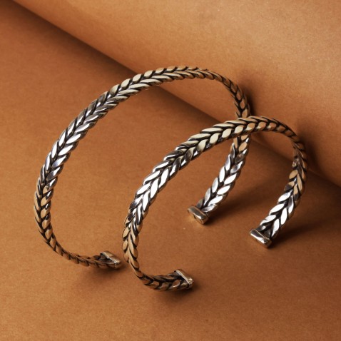 Silver Link Bangle Bracelet