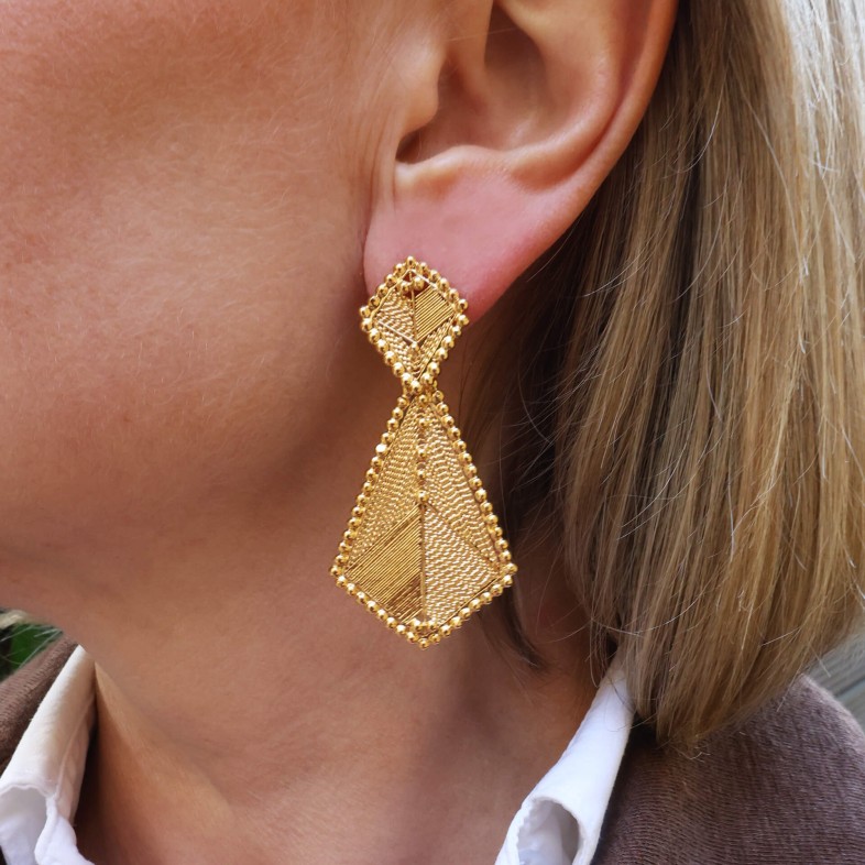 Gold-plated silver "Ebony" Earrings