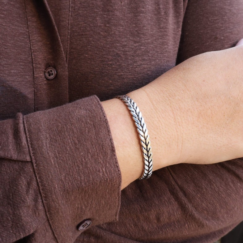 Pulseira escrava Link em Prata