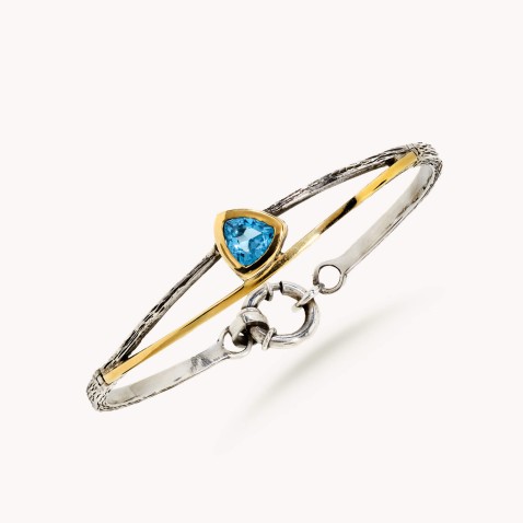Blue topaz bangle