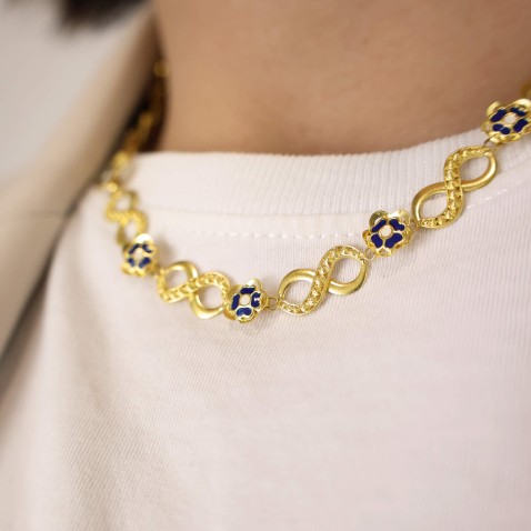 Colar INFINITO EM FILIGRANA - OURO 19,2K