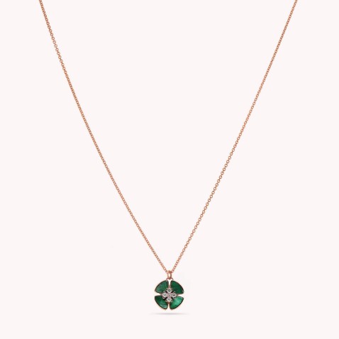 malachite and diamonds necklace