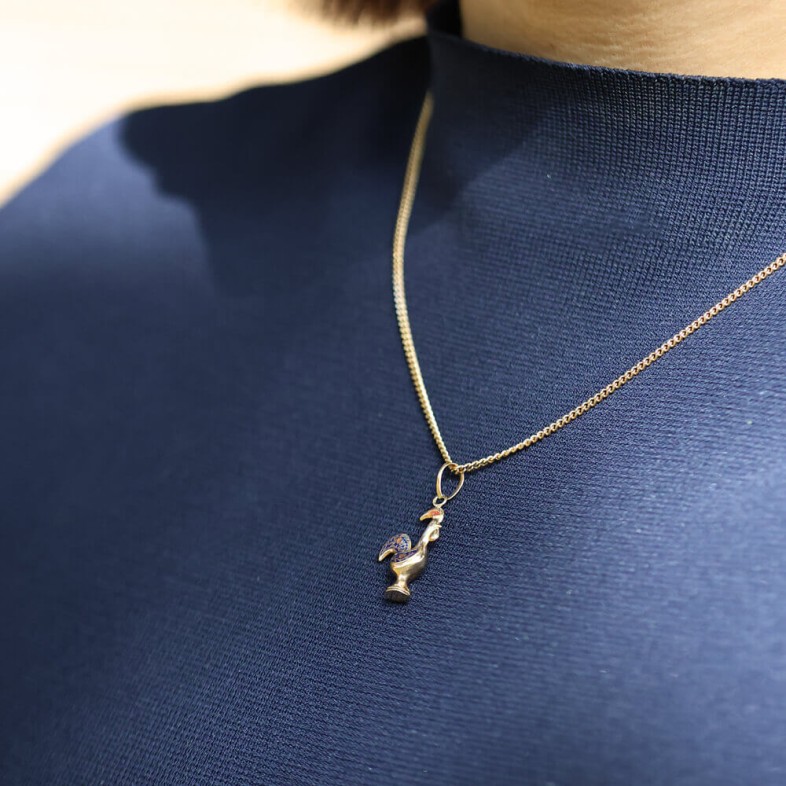 GOLD PENDENT ROOSTER | POPULAR