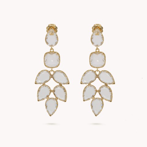 SILVER AND STONES EARRINGS | MARY