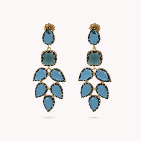 Silver and stones earrings | Mary