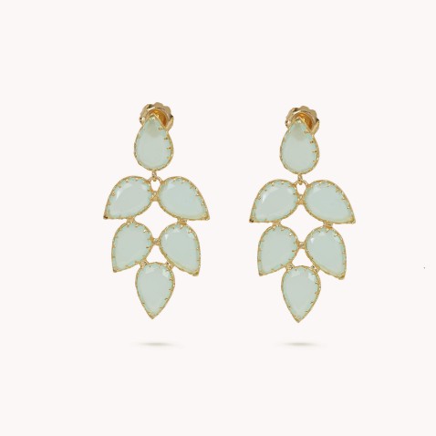 SILVER AND STONES EARRINGS | MARY