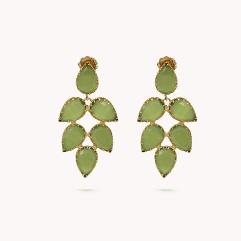 SILVER AND STONES EARRINGS | MARY