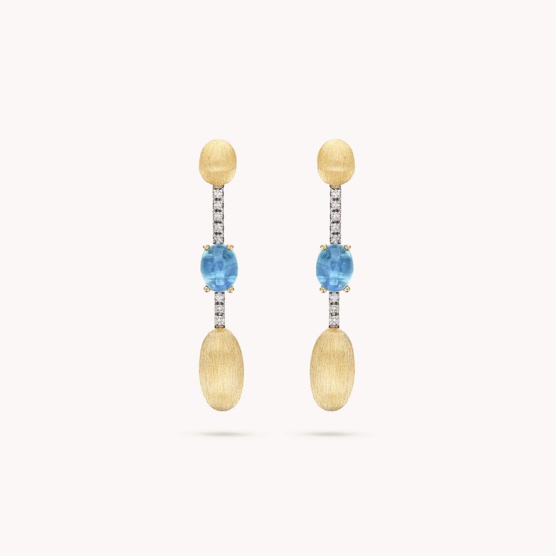 Brincos Ouro 18k e Topzio London Blue | Azure