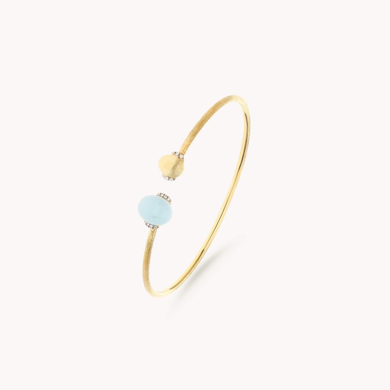 Escrava em Ouro 18K com gua-marinha e Diamantes | Azure