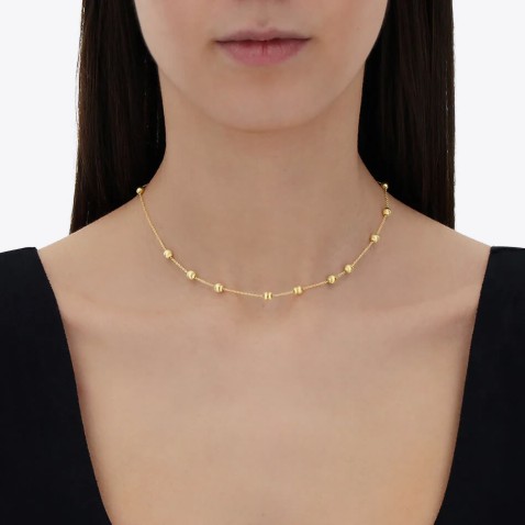 Soffio Gold Boules Collar Necklace
