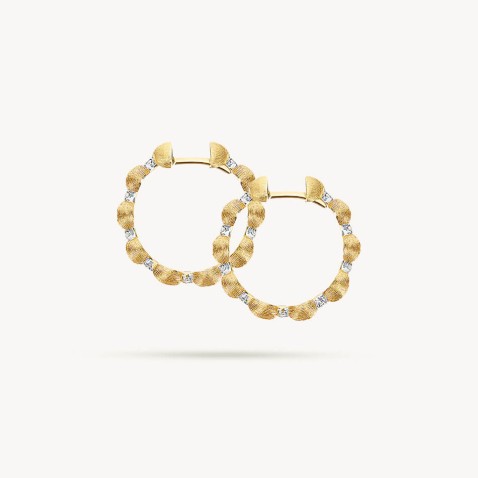 Gold and Diamonds Hoop Earrings | Dancing lite