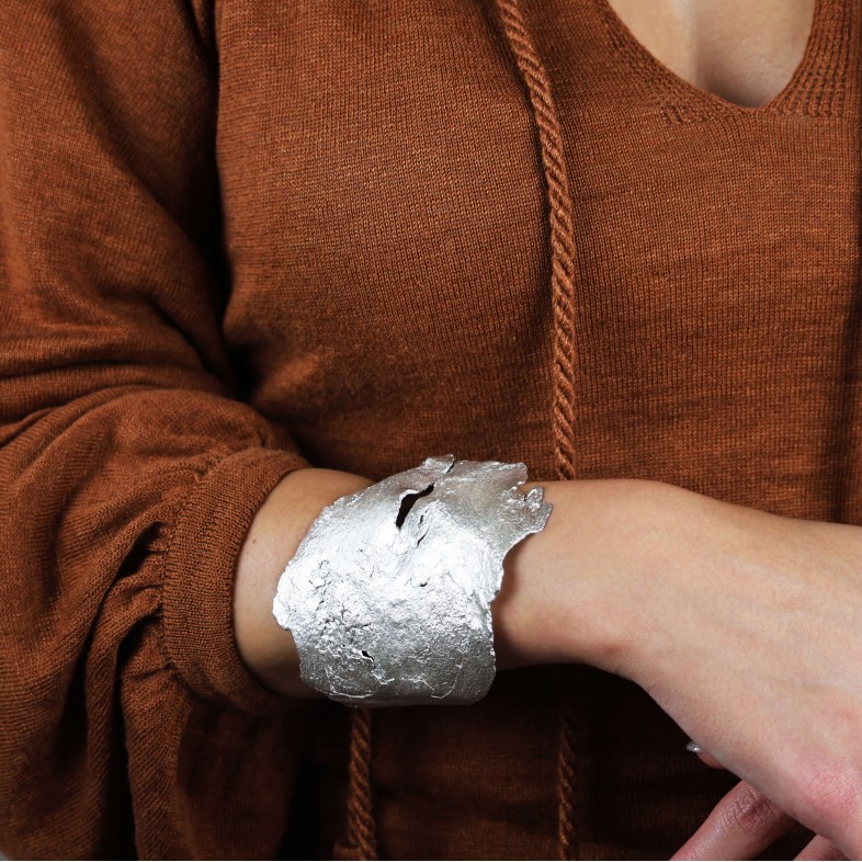 BRACELET SILVER EUCALYPTUS BARK