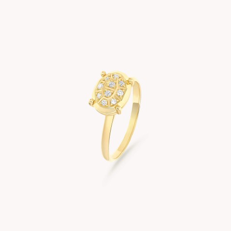 Anel Ouro 18k com Diamantes | Ipanema