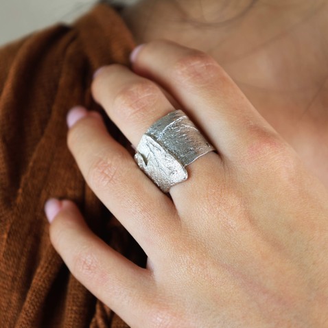 silver ring Eucalyptus bark | Natura