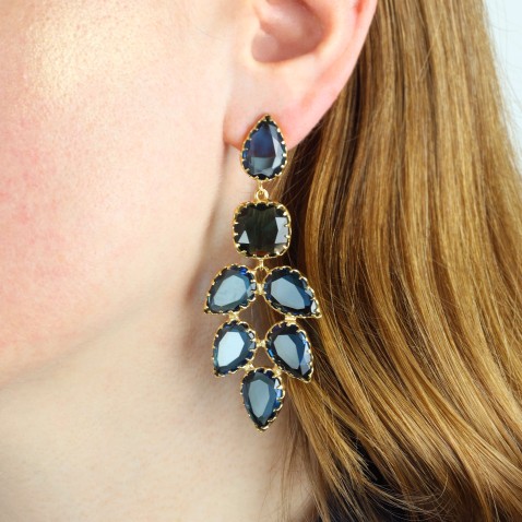 Silver and stones earrings | Mary