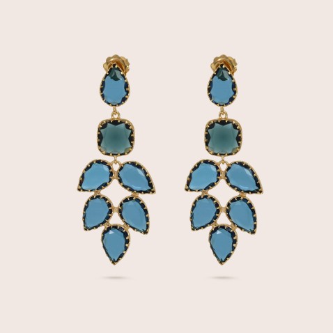 BRINCOS PRATA  E PEDRAS | MARY