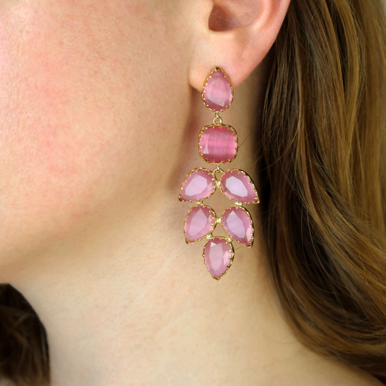 Silver and Stones Earrings | Mary