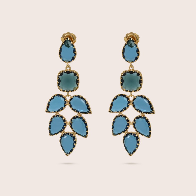Silver and stones earrings | Mary