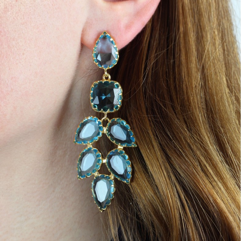 SILVER AND STONES EARRINGS | MARY