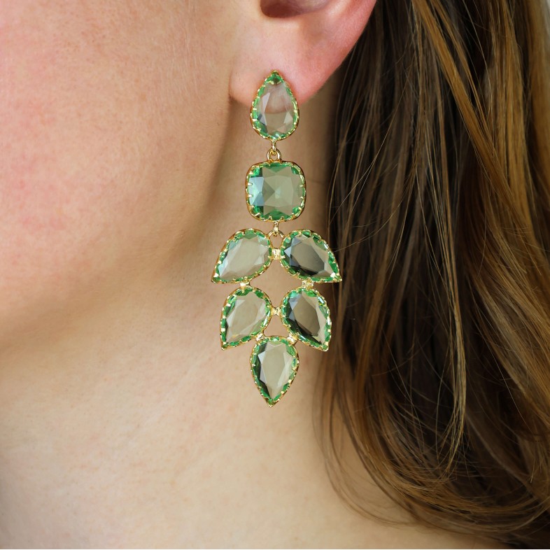 Silver and Stones Earrings | Mary