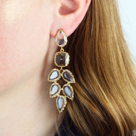 SILVER AND STONES EARRINGS | MARY
