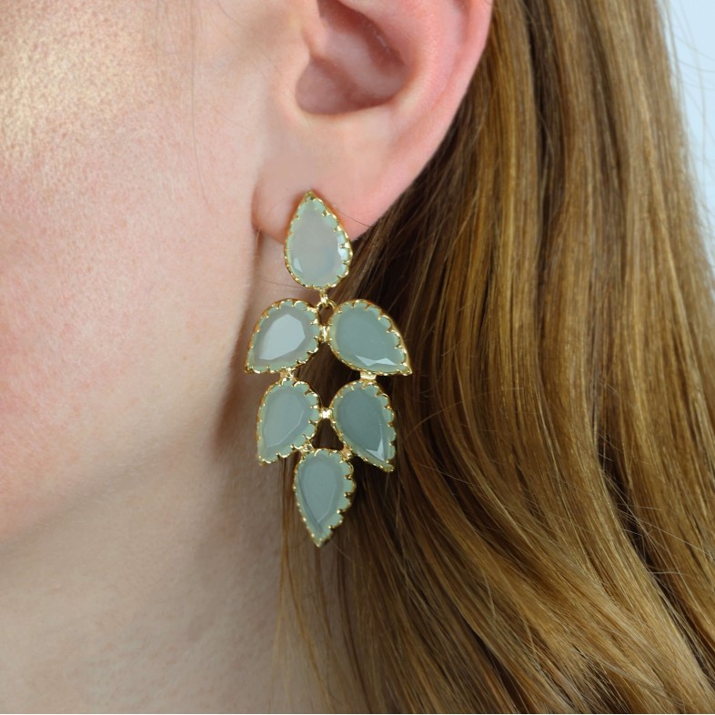 SILVER AND STONES EARRINGS | MARY