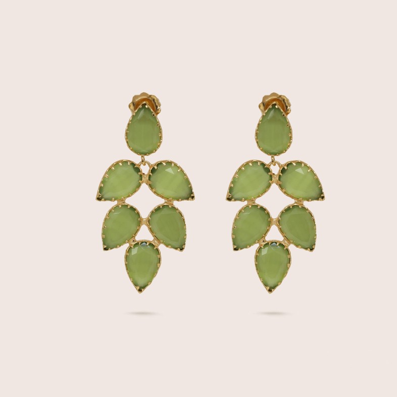 SILVER AND STONES EARRINGS | MARY