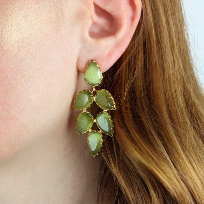 SILVER AND STONES EARRINGS | MARY