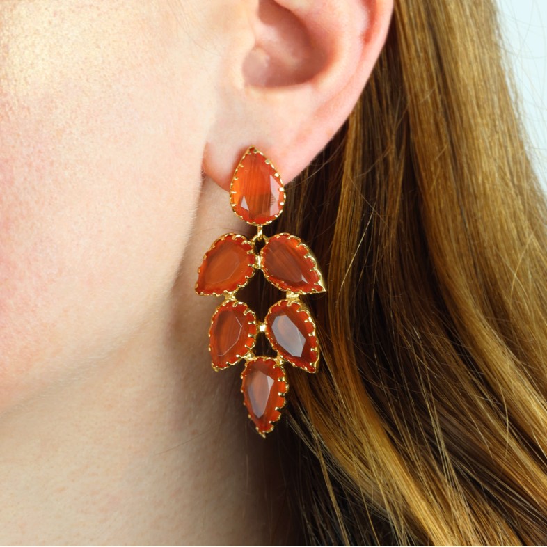 SILVER AND STONES EARRINGS | MARY