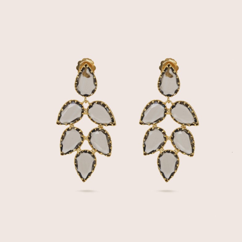 SILVER AND STONES EARRINGS | MARY