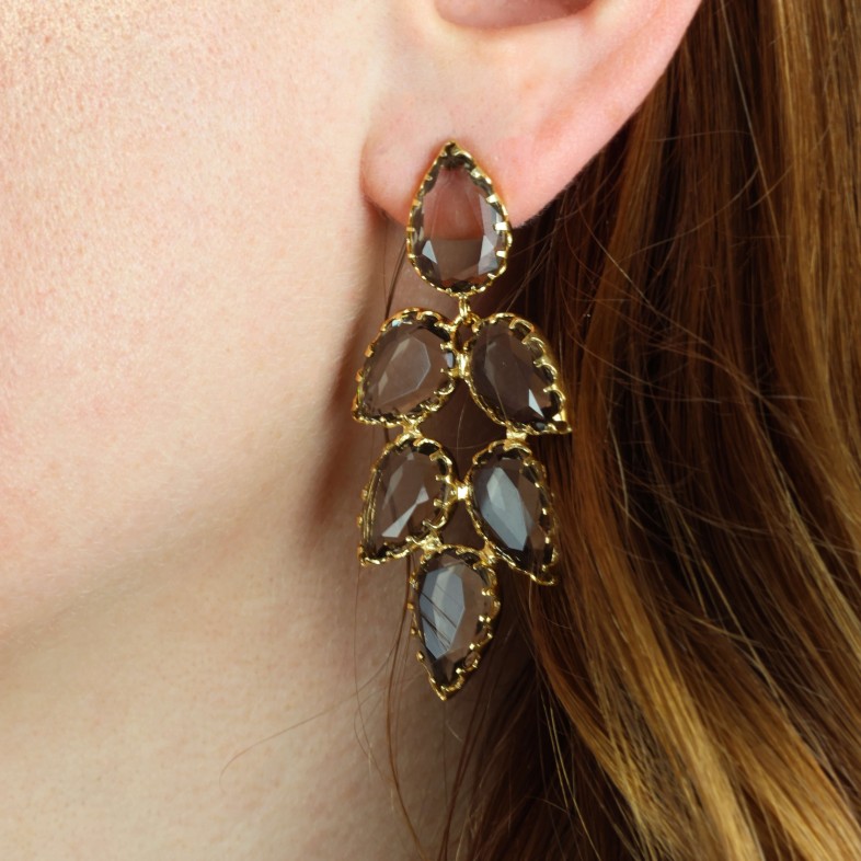 SILVER AND STONES EARRINGS | MARY