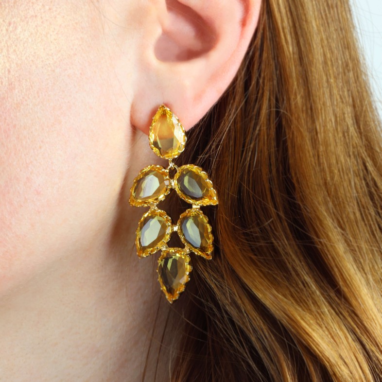 SILVER AND STONES EARRINGS | MARY