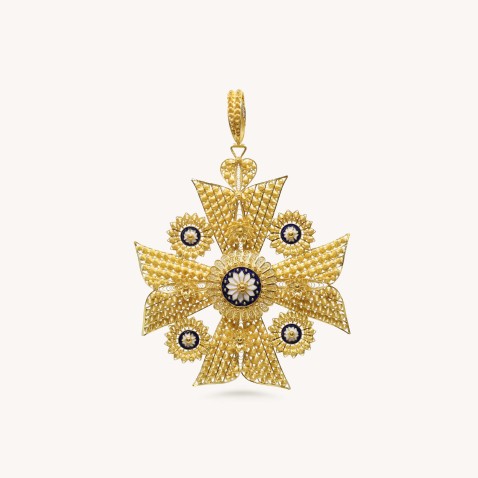 PENDENTE OURO CRUZ DE MALTA | GOLD HERITAGE