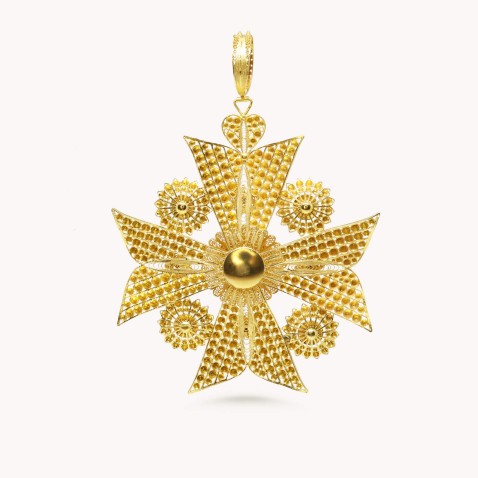 GOLD PENENT MALTESE CROSS | GOLD HERITAGE