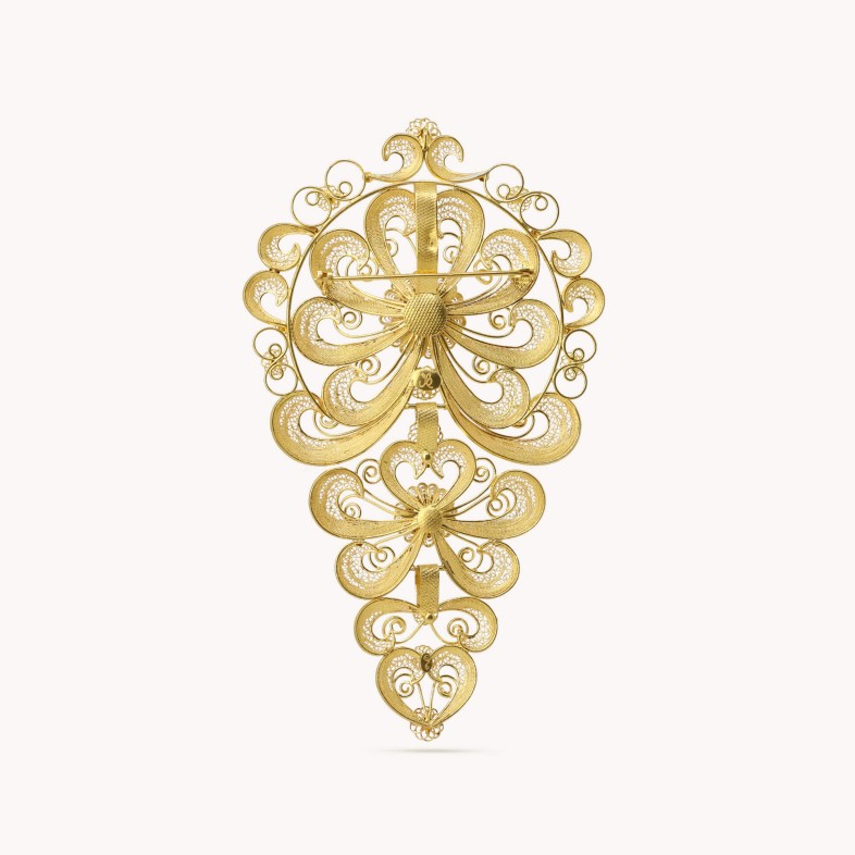 Pendente "Laa de Filigrana" em ouro de 19,20k