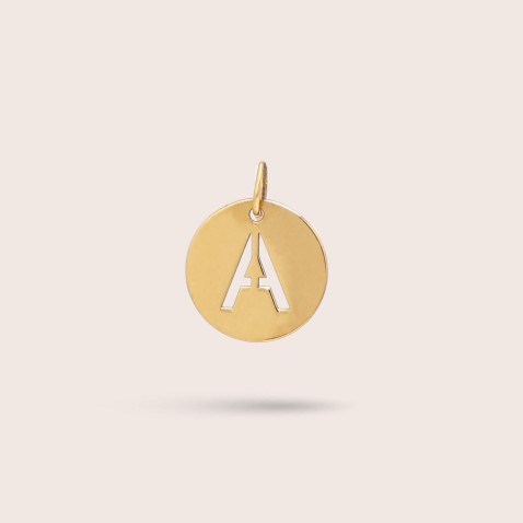 Letter A Gold Charm - 10 mm