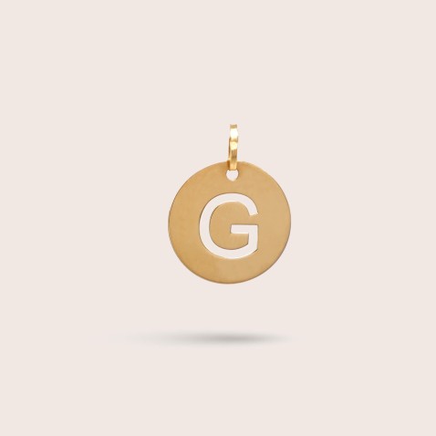 Letter G Gold Charm - 10 mm