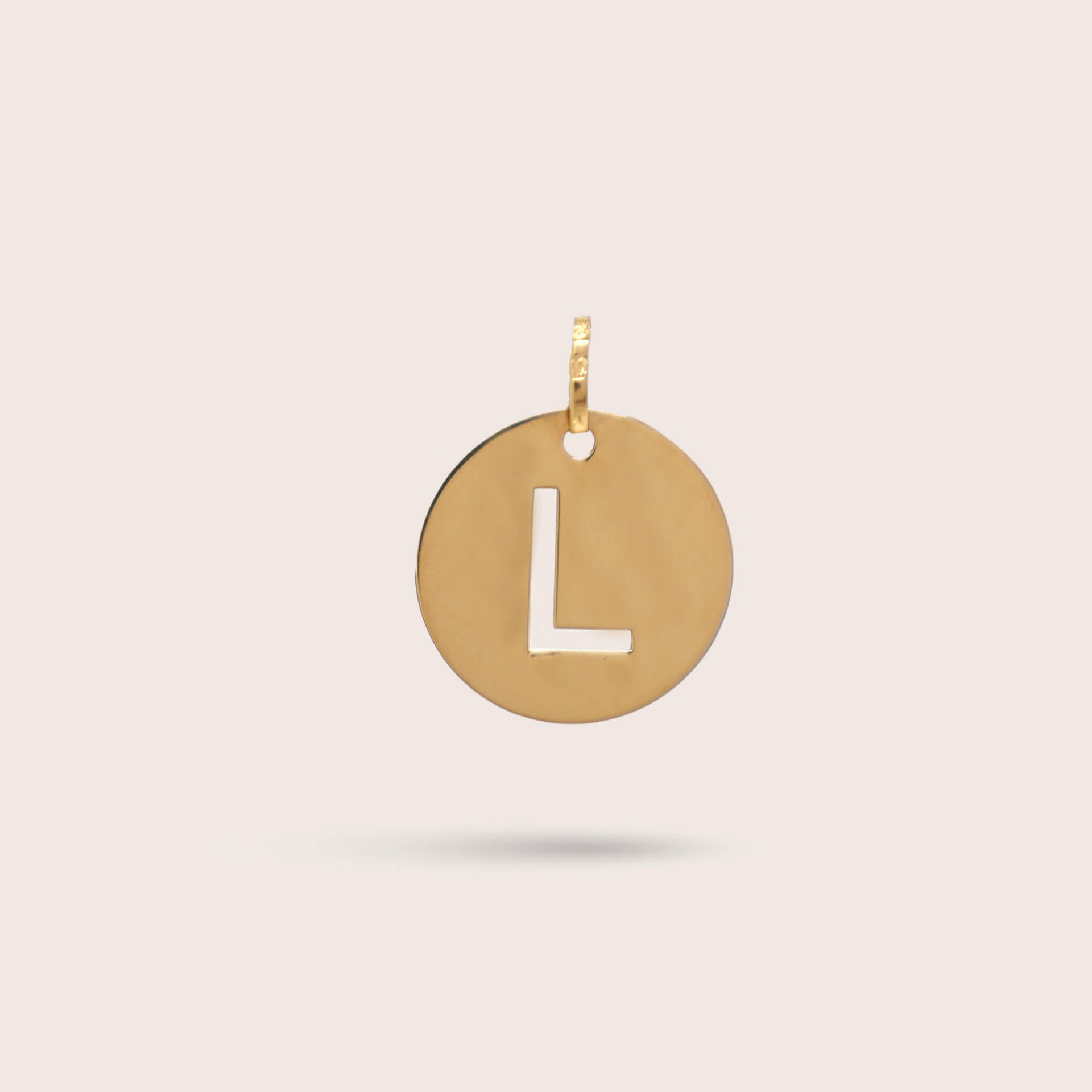 Letter L Gold Charm - 10 mm