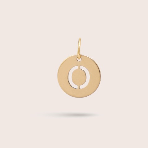 Letter O Gold Charm - 10 mm