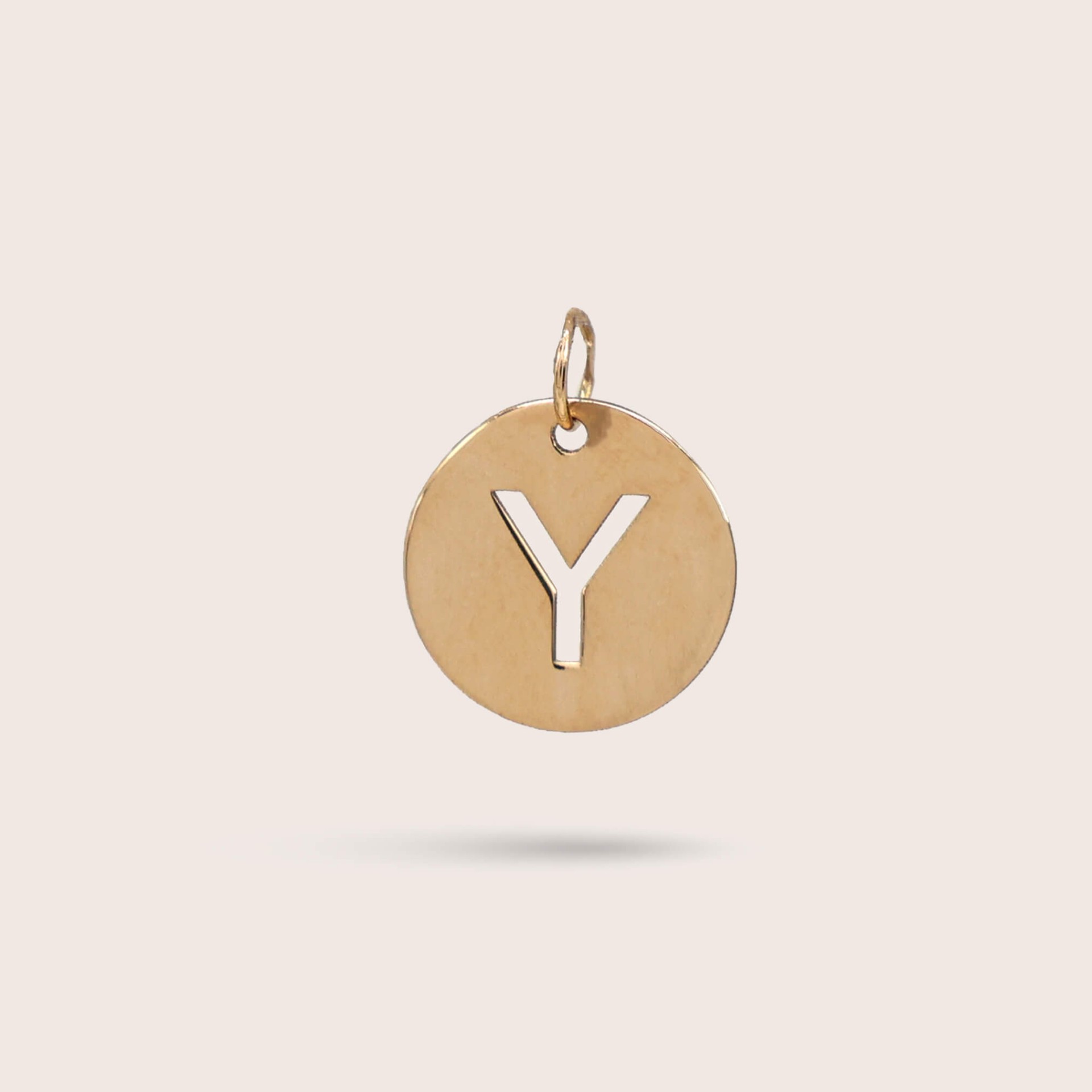 Letter Y Gold Charm - 10 mm