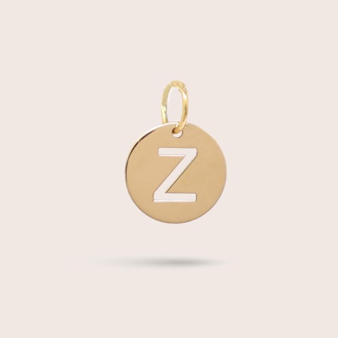 Letter Z Gold Charm - 10 mm